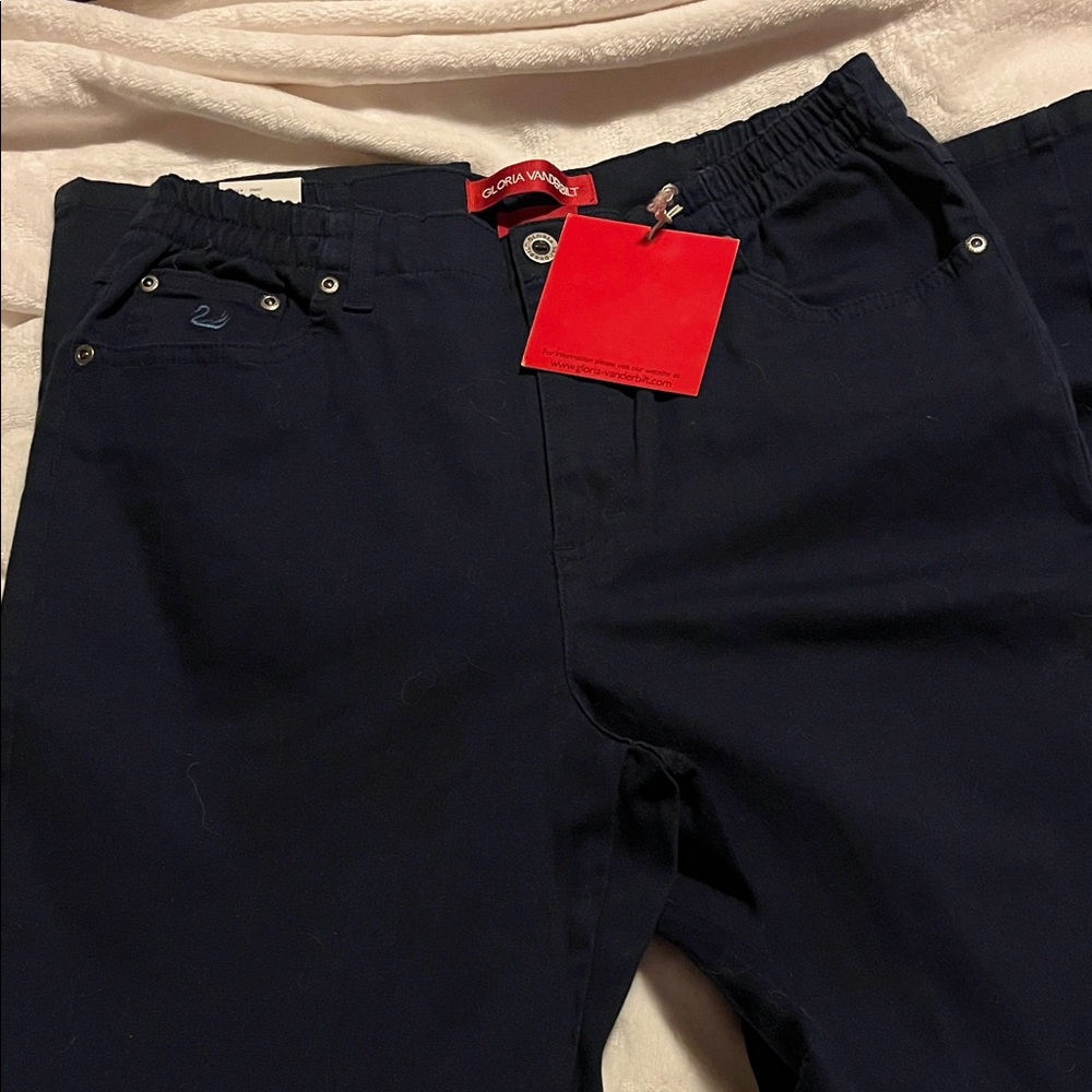 Gloria Vanderbilt Navy Blue Trousers